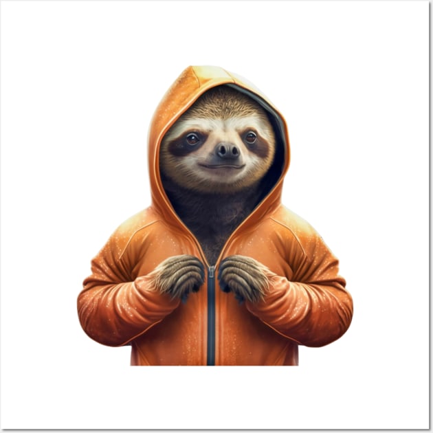 Sloth in a tracksuit Wall Art by Unboxed Mind of J.A.Y LLC 